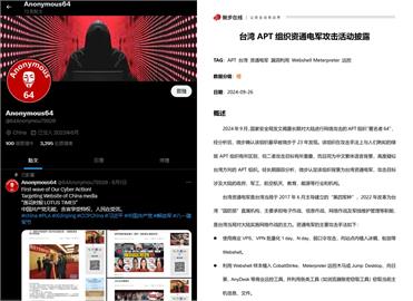 獨家／中國緊咬「匿名者64」藏鏡人　再揭「資通電軍」攻擊手法