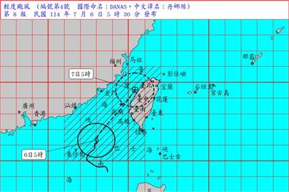 丹娜絲來勢洶洶！屏東、台東出現200毫米降雨　最新動向曝光了
