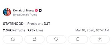 委內瑞拉經典賽奪冠！川普社群喊建州　全網起哄：第51州