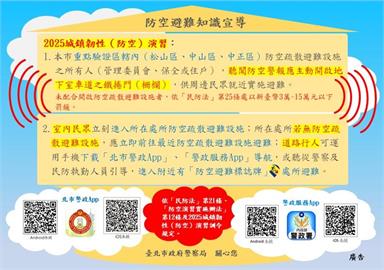快新聞／北部城鎮韌性演習13：30登場　捷運、台、高鐵照常行駛「只進不出」