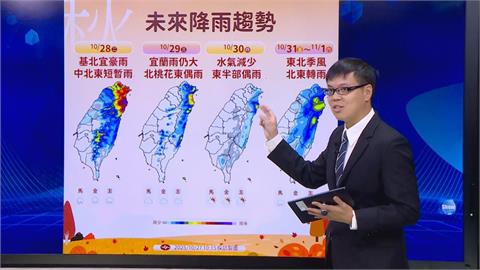 下班、放學注意！氣象署警示「入夜後雨量增多」　恐降豪雨地區曝