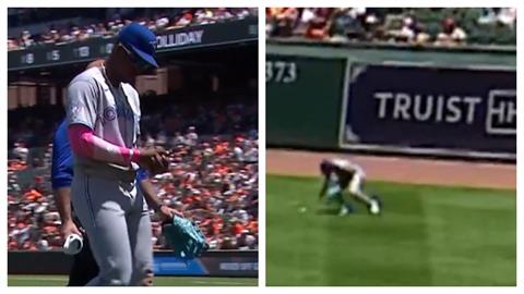 MLB(影)／100種受傷理由！小球迷誤會要玩傳接球「意外砸傷」藍鳥外野手...