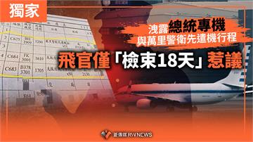 獨家／洩露總統專機與萬里警衛先遣機行程　飛官僅「檢束18天」惹議