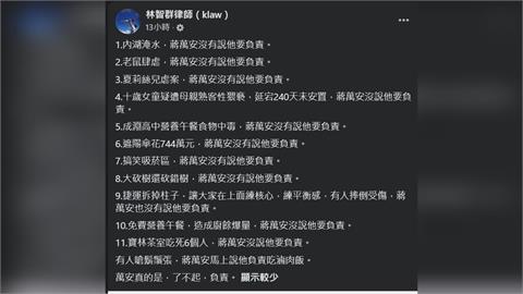 蔣萬安挺鬍鬚張喊「我負責吃滷肉飯」　律師：淹水、虐兒都沒說要負責