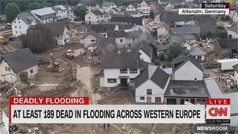 西歐洪災死亡攀升至189人 德總梅克爾：加快對抗氣候變遷