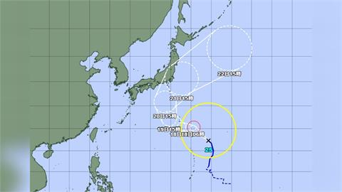 颱風杜鵑增強一路向北！　東日本敬老日連假恐強風暴雨