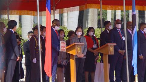 友邦聖露西亞總理訪台五天　蔡總統.賴清德軍禮歡迎