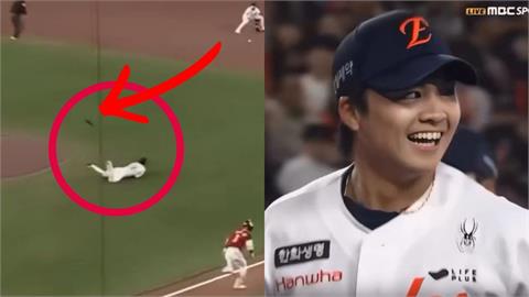 棒球(影)／幸好迴避點滿！王彥程「趴地閃斷棒」超驚險　起身露「歐爸燦笑」網全暈