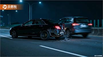國3重大車禍！賓士疑爆胎停國道 休旅車來不及煞車猛撞