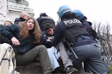 義大利左派學生抗議 與警方爆衝突遭驅離
