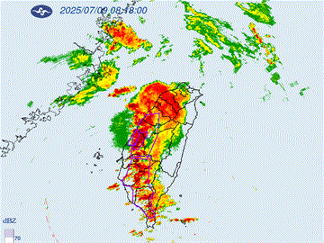 新竹以南、連江縣豪雨特報  南投及桃園以北大雨