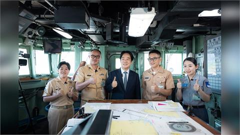 快新聞／總統賴清德親赴宜蘭海軍168艦隊　錄製「莒光園地」節目今播出