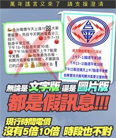 快新聞／攏係假！網傳電價「三時段差別收費」　台電澄清：只看用電量計費