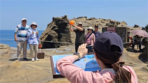 象鼻岩斷裂變「水豚岩」　區公所供橘子道具成打卡熱點