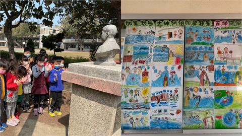 這座銅像有洋蔥！王功國小「志坤阿伯」救人故事成靈感　孩子們推繪本