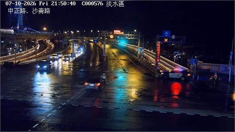 快新聞／警車就定位！淡水河口恐飆10級強風　淡江大橋深夜11點封閉