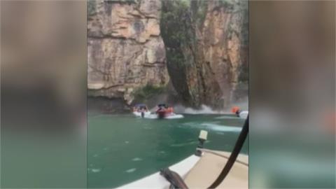 根本沒機會逃！　巴西瀑布峭壁垮塌　砸中多艘遊艇7死32傷3失蹤