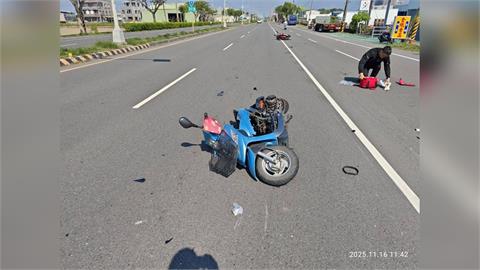 快新聞/台南善化啤酒廠外2機車互撞!65歲女騎士命危、1人意識不清