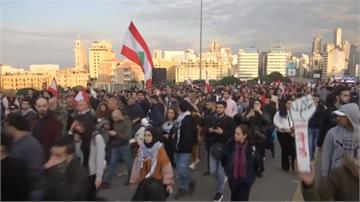 黎巴嫩反政府示威釀衝突！警對空鳴槍場面火爆