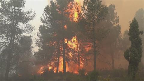 西班牙今年首起森林野火　500名消防員滅火急撤1500人