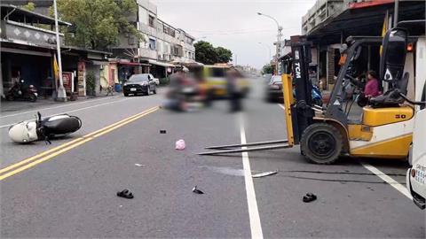 機車騎士直撞堆高機一度OHCA　醫檢師路過即刻救援搶回一命