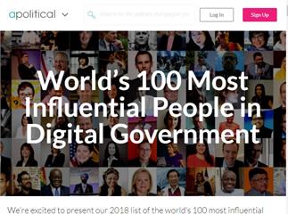恭喜！唐鳳獲選世界《百大影響力數位政府人物》殊榮