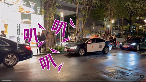 周杰倫、金智媛同台插曲！　警車倒退嚕撞4百多萬賓士車