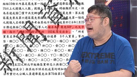 最前線(影)／演很滿？藍假連署認真抄＋亂寫混雜？四叉貓：考100分會被抓！