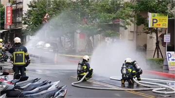 南港園區街強震影響瓦斯外洩！封街灑水警戒中