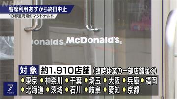 日本全國緊急狀態第一周 2千家麥當勞關閉內用區