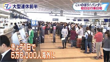 日本黃金週連假開跑 首日5.6萬人飛出國