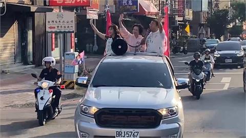 民進黨台中市長參選人何欣純第一場車掃　衝豐原江啟臣本命區