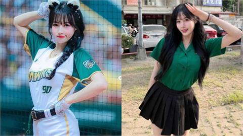 綠襯衫「超正校花」竟是韓援女神Mingo！「激短百褶裙」放送美腿掀暴動