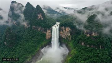 廬山瀑布再現壯闊奇景！強降雨助攻「疑是銀河落九天」詩意美景再現