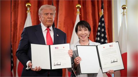 與高市早苗簽關稅協議與稀土合作文件 川普強調日本是「最高等級盟友」