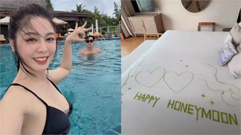 白家綺火辣度假！比基尼秀身材不藏了　老公浪漫舉動惹鼻酸