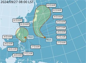 快新聞／燕子、山陀兒將生成！接近台灣時恐達「中颱」　氣象署：不排除發陸警