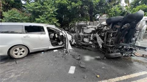 擦撞逆向連環撞畫面曝光！　名間鄉台16線車禍3死4傷