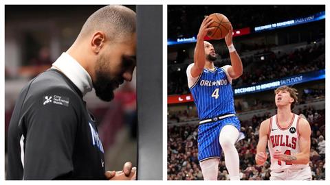 NBA(影)／聯盟明令禁止頭帶套在脖子上！魔術後衛薩格斯比賽習慣被迫修改