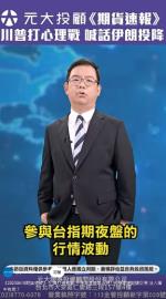 期貨速報／喊話伊朗「快投降」！台股穩軍心漲回年線