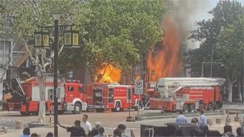 中國山東商場爆炸起火黑煙竄天　傳5傷1失聯
