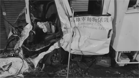 高雄動保處委外捕犬隊自撞！　肇事駕駛被抓「酒駕值勤」