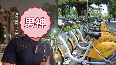 騎車卡鍊遇「男神員警」救援！「大肌肉＋奶狗臉」掀2.4萬姨母笑：全台最帥