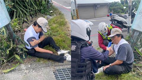 才慶祝停砍公教年金「秒摔車」倒地不起!李來希「骨折脫臼」最新畫面曝光