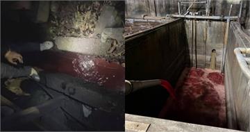 新北食品廠「偷排腥臭血色廢水」遭環保局勒令停工 黃淑君抓包:還在排放