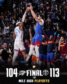 NBA戈登三分彈續命 金塊延長賽勝雷霆2比1領先