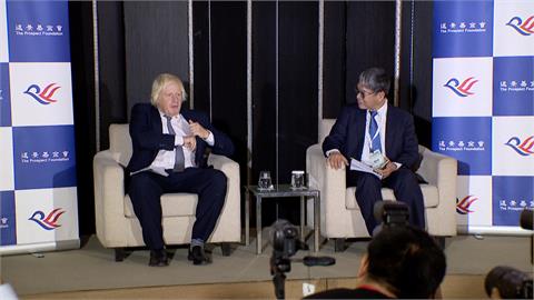 與賴總統.蔡英文見面　前英相強生登台喊：想吃鳳梨酥