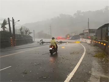快新聞／注意大雨恐釀災！　苗栗大湖台3線南下電桿倒塌行車請留意