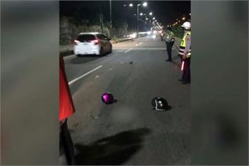 一家三口騎重機失控自撞 後座妻小亡