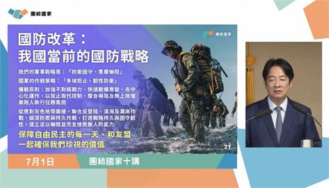 快新聞／賴總統四講論國防　于北辰喊英雄不能沒寶劍：朝野應共挺國軍